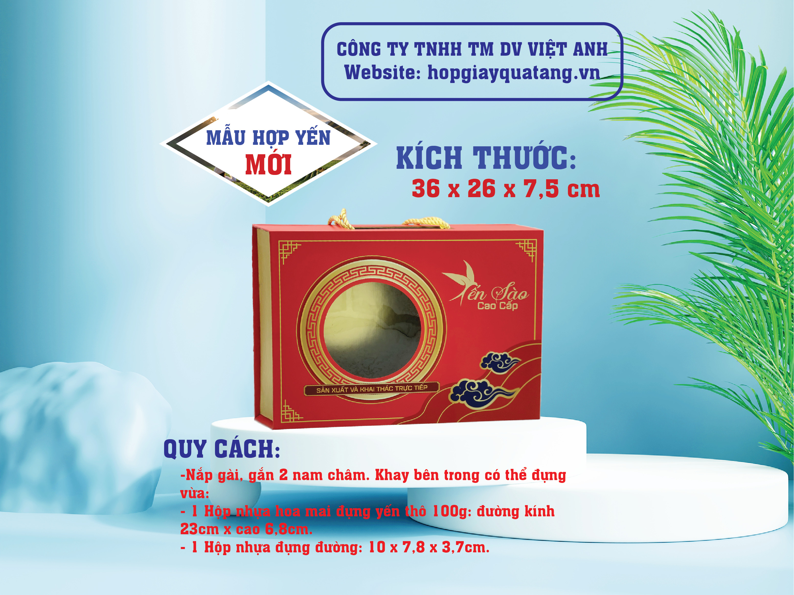 THIẾT KẾ VÀ SẢN XUẤT HỘP YẾN SÀO CAO CẤP